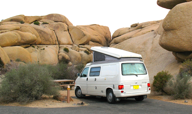 A sweet campsite in Joshua Tree National Park
