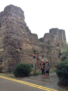 Exploring castle ruins with my sister.