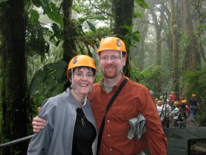 Heading up to our zipline canopy tour, Monteverde Costa Rica