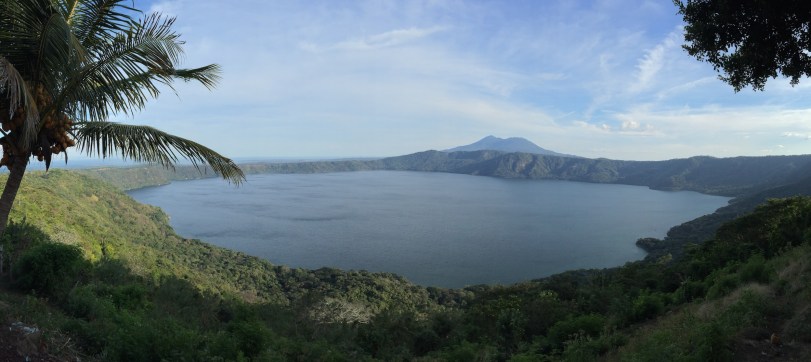 Inactive volcano lake where we went for a swim