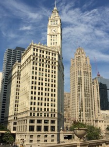 The iconic Wrigley Building & Tribune Tower.