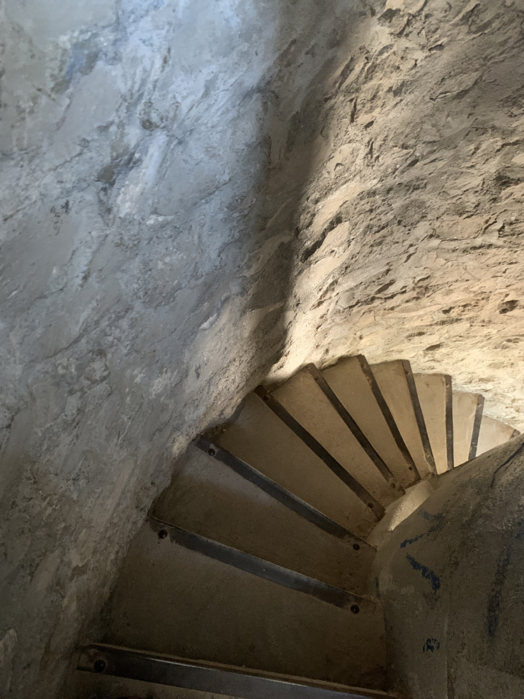 Spiral staircase in lighthouse